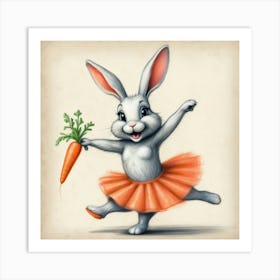 Bunny Dancer 4 Art Print