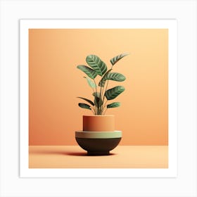 Plant In A Pot Art Print