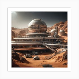 Alien City On Mars 1 Art Print