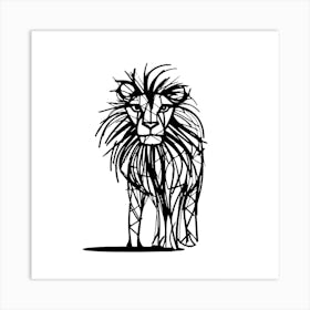 Lion with respect Art Print