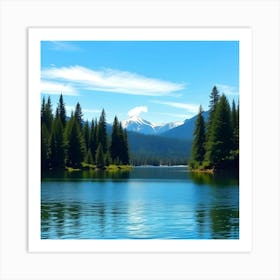 Lake - Lake Stock Videos & Royalty-Free Footage 4 Art Print