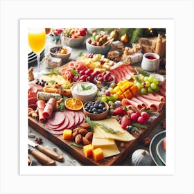 Christmas Food Platter 3 Art Print