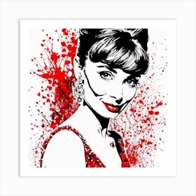 Audrey Hepburn Portrait Painting (6) Art Print
