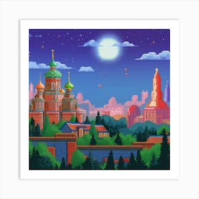 Pixel Art - Moscow #1 Art Print