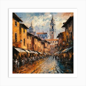 Street In Turin Art Print