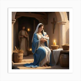 Jesus And Mary 1 Art Print