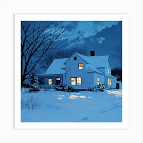 House In The Snow 3 1 Art Print