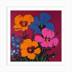 Cosmos 2 Pop Art Illustration Square Art Print