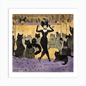 Cat Lady Art Print