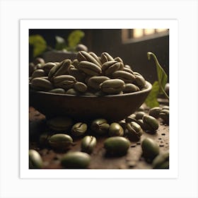 Coffee Beans In A Bowl 24 Art Print