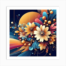 Abstract Floral Painting 16 Art Print