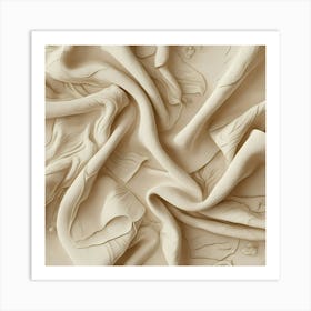 Beige Silk Art Print