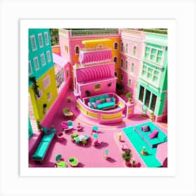 Pink House Art Print