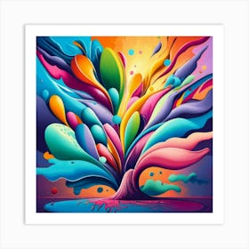 Colorful Tree Art Print