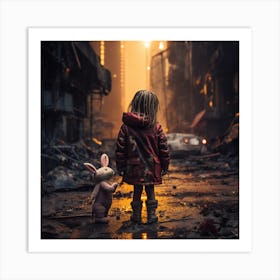 Little Girl In The City Art Print