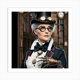 Steampunk Woman Art Print