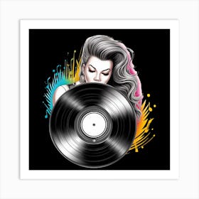 Dj Girl Art Print