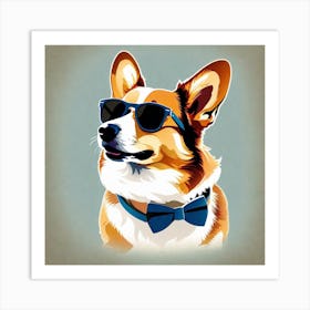 Corgi In Sunglasses 7 Art Print