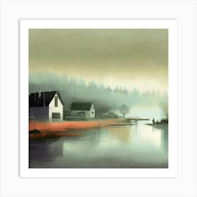 House By The Water Art Print