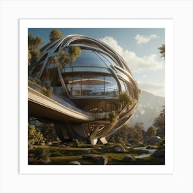 Futuristic House 1 Art Print