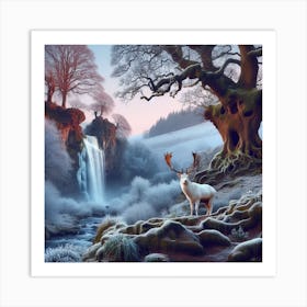 Deer In The Forest 4 Art Print