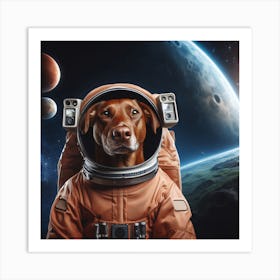 Dog In Space Art Print