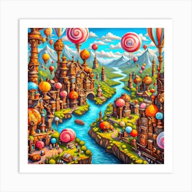 Candy World 2 Art Print