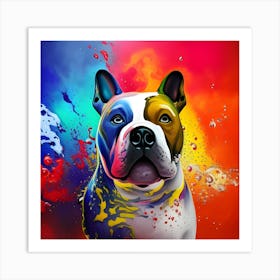 Bulldog Painting Art Print