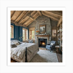 Rustic Bedroom Art Print