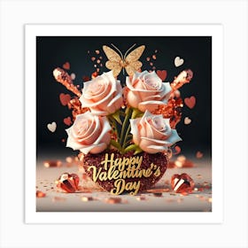 Happy Valentine's Day 3 1 Art Print