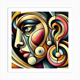 Abstract portrait 6 Art Print