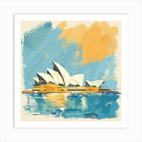 A Sydney Opera House In Sydney Expressive Stroke 1720433386 3 Art Print