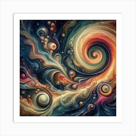 fluid Abstract Painting Art Print