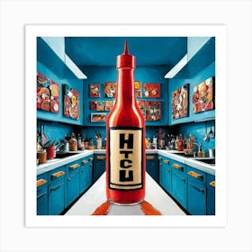 A Vibrant And Bold Illustration Of A Kitchen Where X5dq9wfzspgfegyliu1hfa Ydwdnu7qqbyl3pe 3ssfnq Art Print