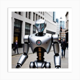 Robot In London 17 Art Print