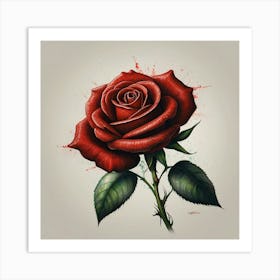 Red Rose 5 Art Print