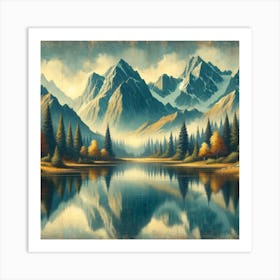 Cropped Mountain Landscape Art Print