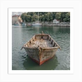 Old Wooden Boat Art Print