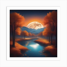 Harvest Moon Dreamscape 25 Art Print