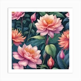 BEAUTY OF FLOWERS 410 Art Print