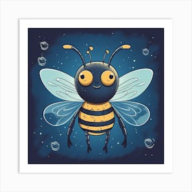 Cartoon Bee Art Print