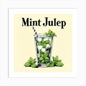 Mint Julep Cocktail 05 Art Print