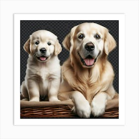 Golden Retriever Puppies Art Print