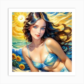 Girl In Bikini guj Art Print