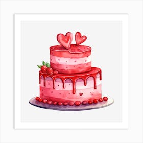 Valentine'S Day Cake 16 Art Print