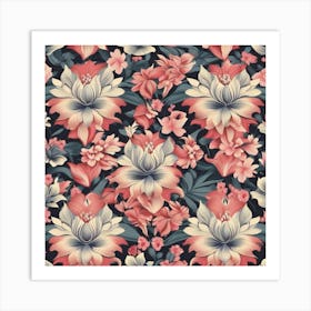 Floral Wallpaper 2 Art Print