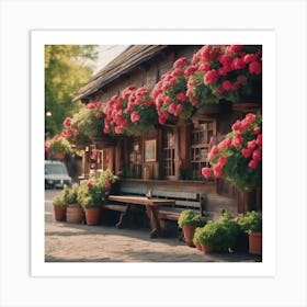 Geraniums Art Print