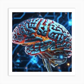 Artificial Intelligence Brain 67 Art Print