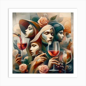 Women Of Wine Art Print