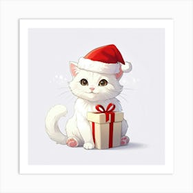 Christmas Cat 1 Art Print